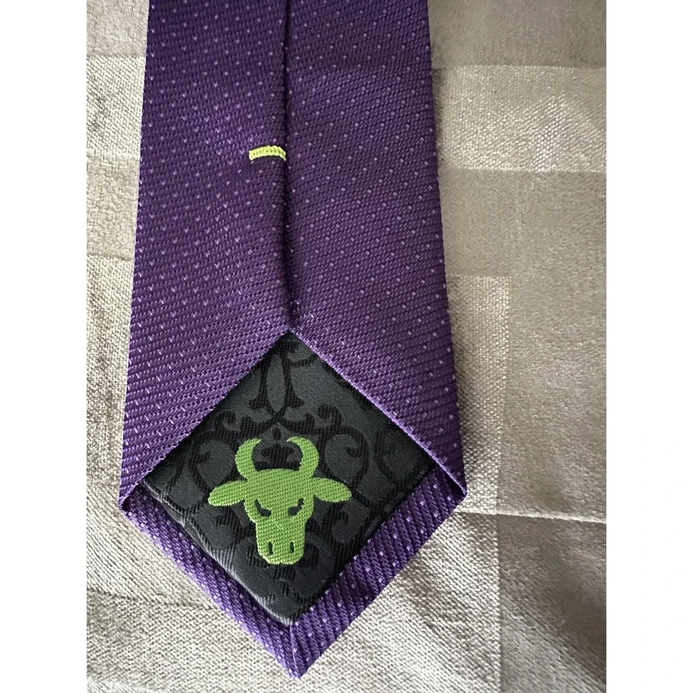 Bristol & Bull Tie Mens Purple‎ 100% Silk Woven Microdot Necktie Classic Dress